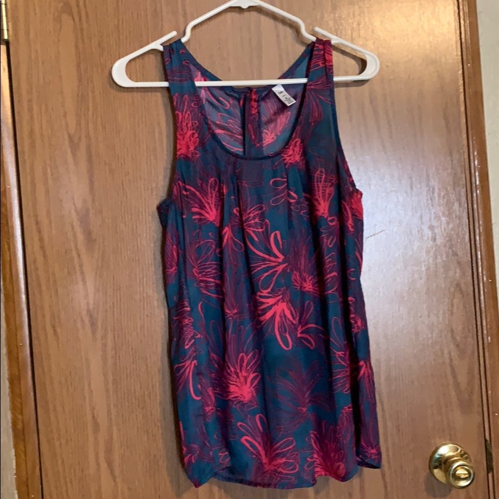 Blue and pink tank top